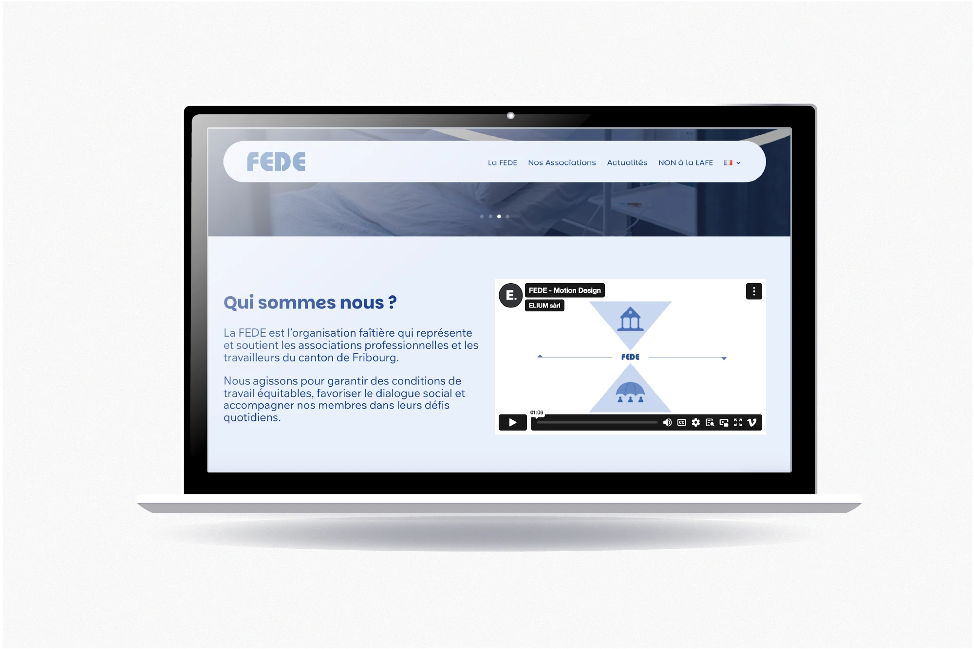 FEDE — la page « Qui sommes nous » du site en ligne