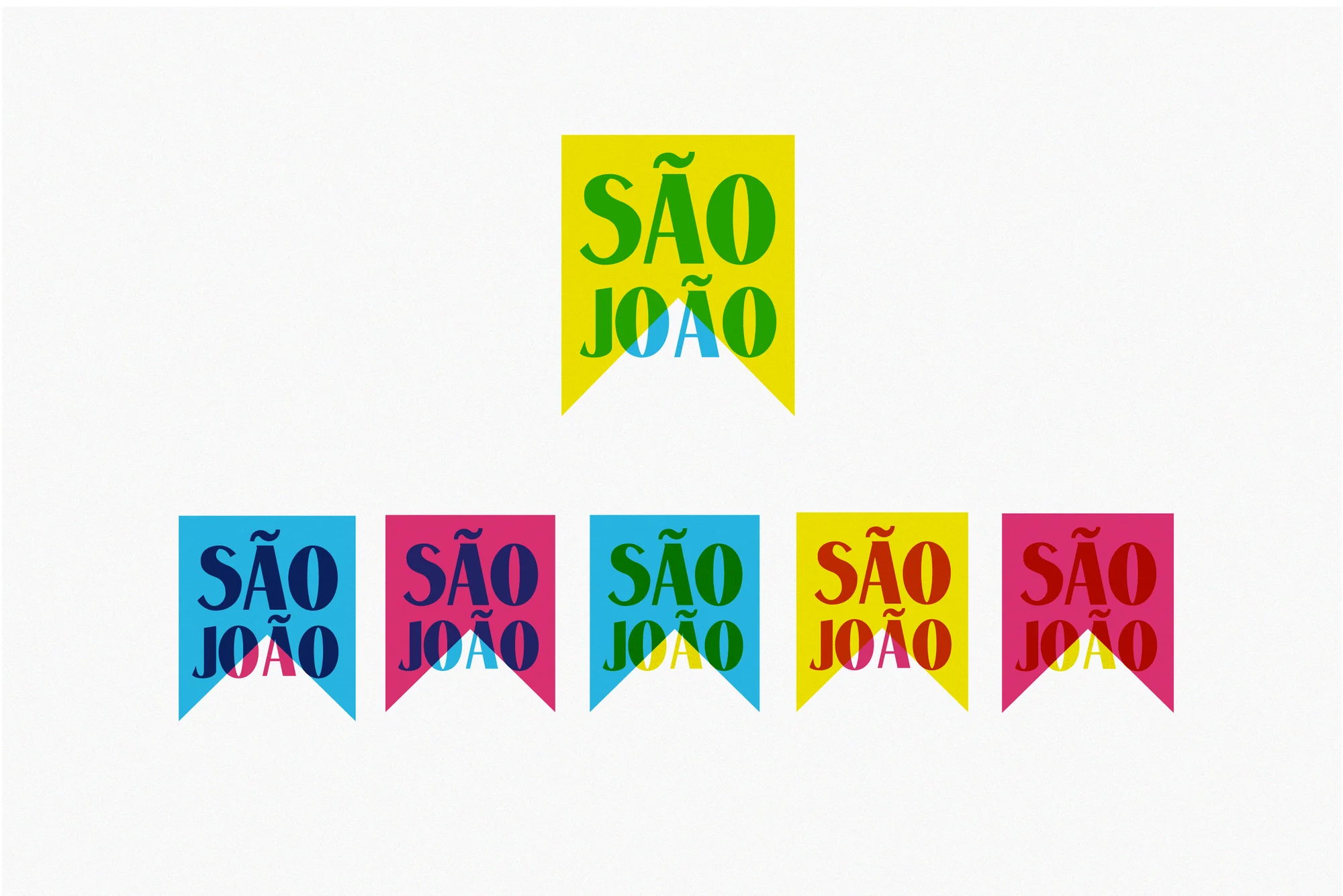 São João — le logo repris sur les fanions de la fête